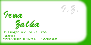 irma zalka business card